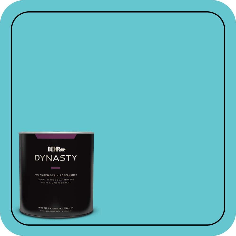 BEHR DYNASTY 1 qt. #P470-4 Paradise Sky Eggshell Enamel Interior Stain ...