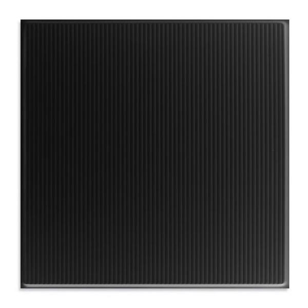 dubbin Black PVC 2 ft. x 2 ft. Stripe Embossing Drop in Ceiling Tile