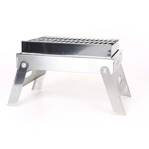 King Kooker Portable Charcoal Grill 15in Stainless Steel Charcoal Grill with Carrying Bag