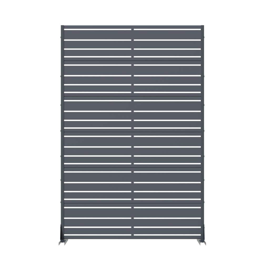 72 in. x 47 in. Cambrian Gray Metal Wall Sculptures Garden Fence Privacy Screen Garden Screen Panels for Patio price history on PriceWatchPro