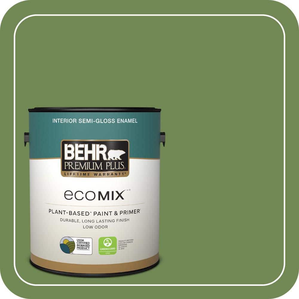 1 gal. #M370-6 Snip of Parsley Semi-Gloss Enamel EcoMix Plant-Based Interior Paint & Primer price history on PriceWatchPro