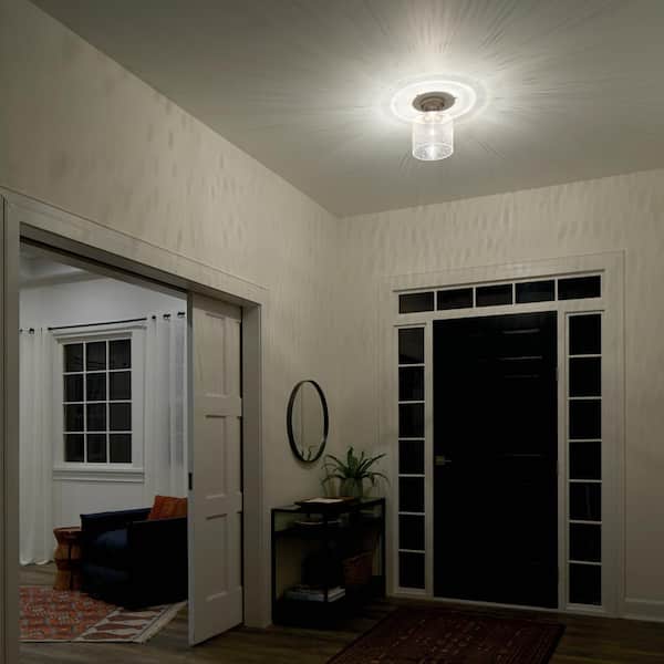 Semi Flush Mount Lighting. Hand Blown Glass Low Ceiling Lighting. Colored  Kitchen Lighting .hallway Lighting. Custom Lighting. 