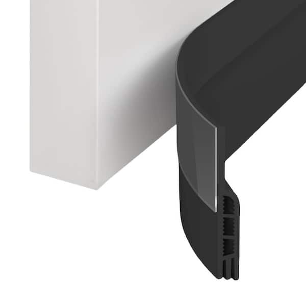 41 in. Black Door Draft Stopper with Strong Adhesion for Blocks Airflow, Reduces Noise, Door and Window Seal (1-Pack)