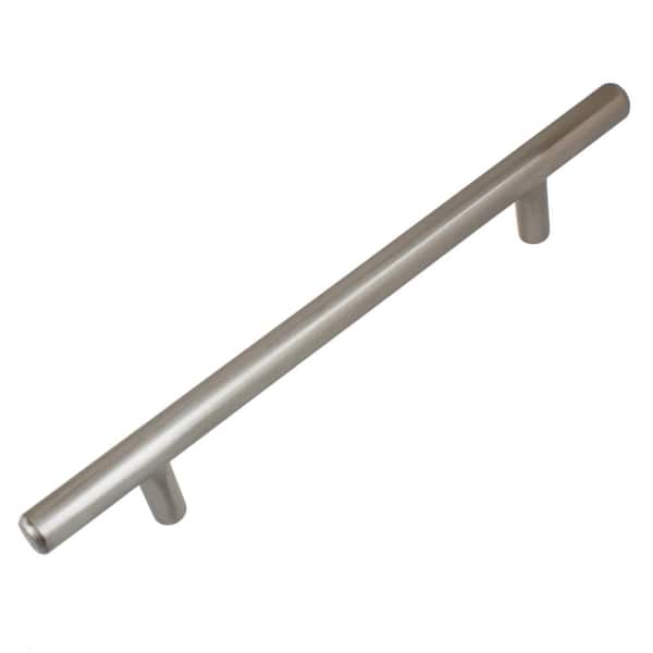 GlideRite 5-1/8 in. Center-to-Center Satin Nickel Solid Bar Series Cabinet Pulls (10-Pack)