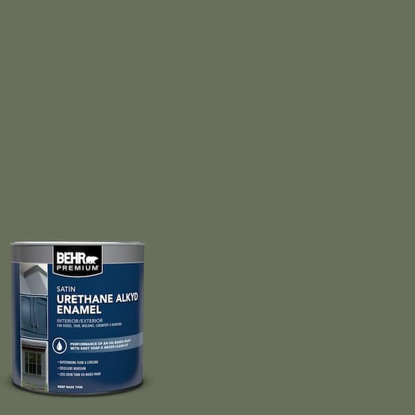 BEHR PREMIUM 1 qt. #N390-6 Laurel Garland Satin Enamel Urethane Alkyd Interior/Exterior Paint