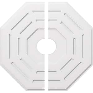 1 in. P X 16 in. C X 40 in. OD X 7 in. ID Westin Architectural Grade PVC Contemporary Ceiling Medallion, Two Piece