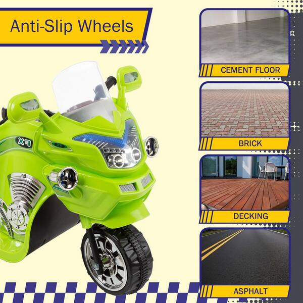 Lil Rider 3-Wheel Electric Motorcycle, Green 80-109G - The Home Depot