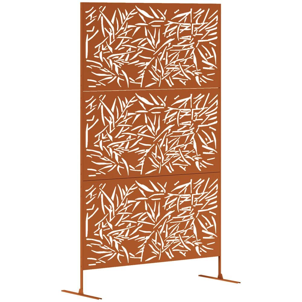Steel Outdoor Privacy Screen, 78 H x 48 W Decorative Privacy Fence Scr