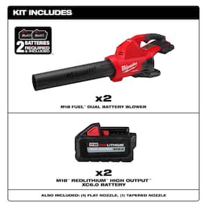 M18 FUEL Dual Battery 145 MPH 600 CFM 18V Lithium-Ion Brushless Cordless Handheld Blower (2) w/(2) 6.0 Ah Batteries