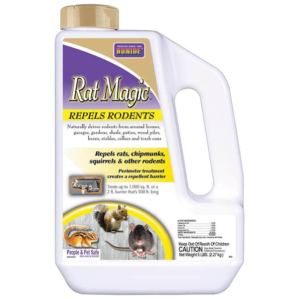 Bonide Rat Magic, Repels Rats, Chipmunks, Squirrels, Rodent Repellent 5 lb. Granules