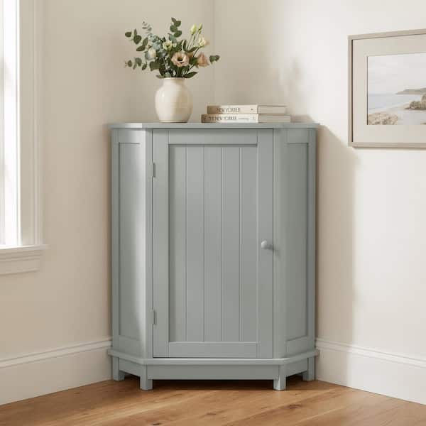 18 in. W x 18 in. D x 31 in. H Gray Freestanding Linen Cabinet