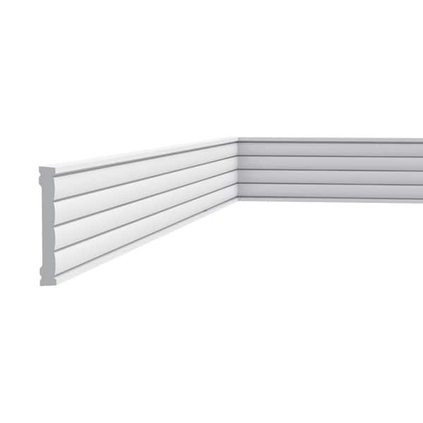 ORAC DECOR 1/2 in. D x 3-5/8 in. W x 78-3/4 in. L . Primed White Plain Polyurethane Panel Moulding (3-Pack)