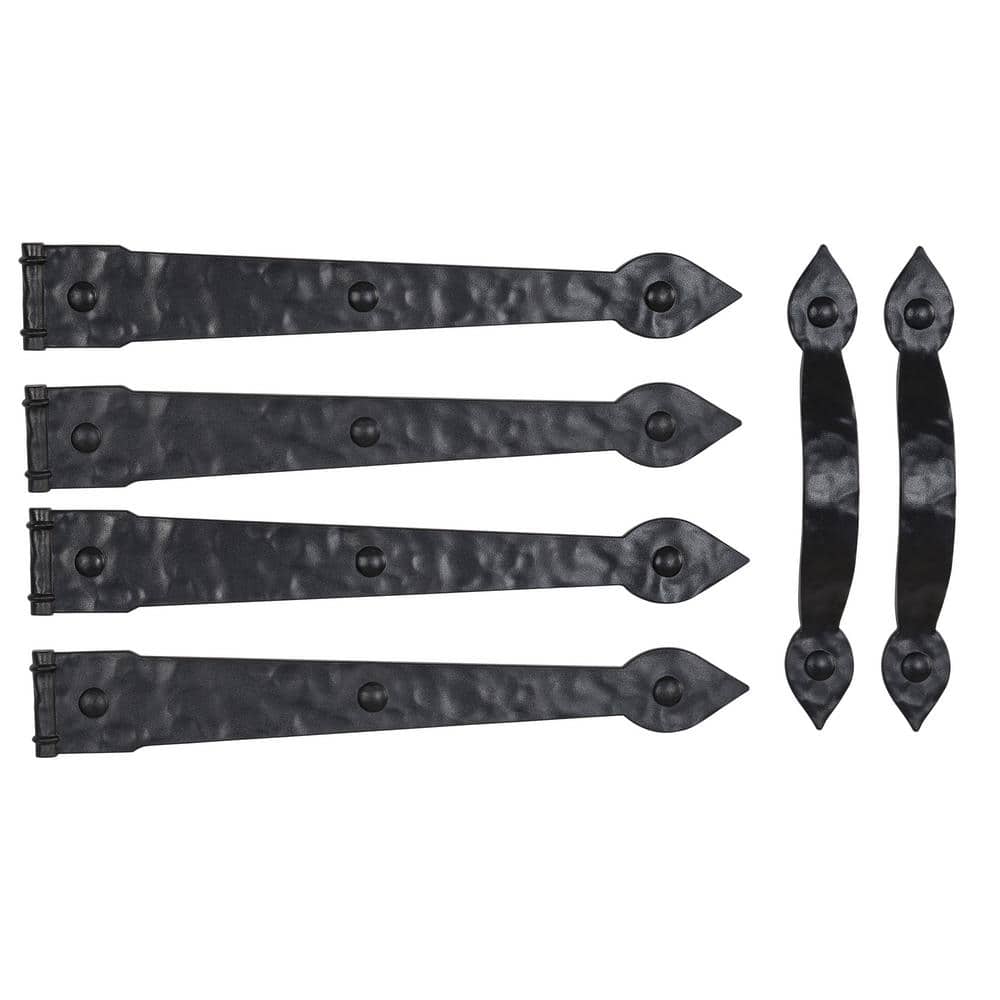 Black Magnetic Carriage House Garage Door Accents Set