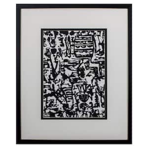 32 in. Black and White Graphic Mod Abstract Ii Framed Art