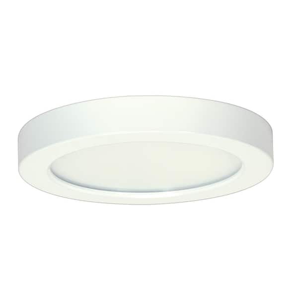 Blink 7 in. 1-Light White LED Flush Mount