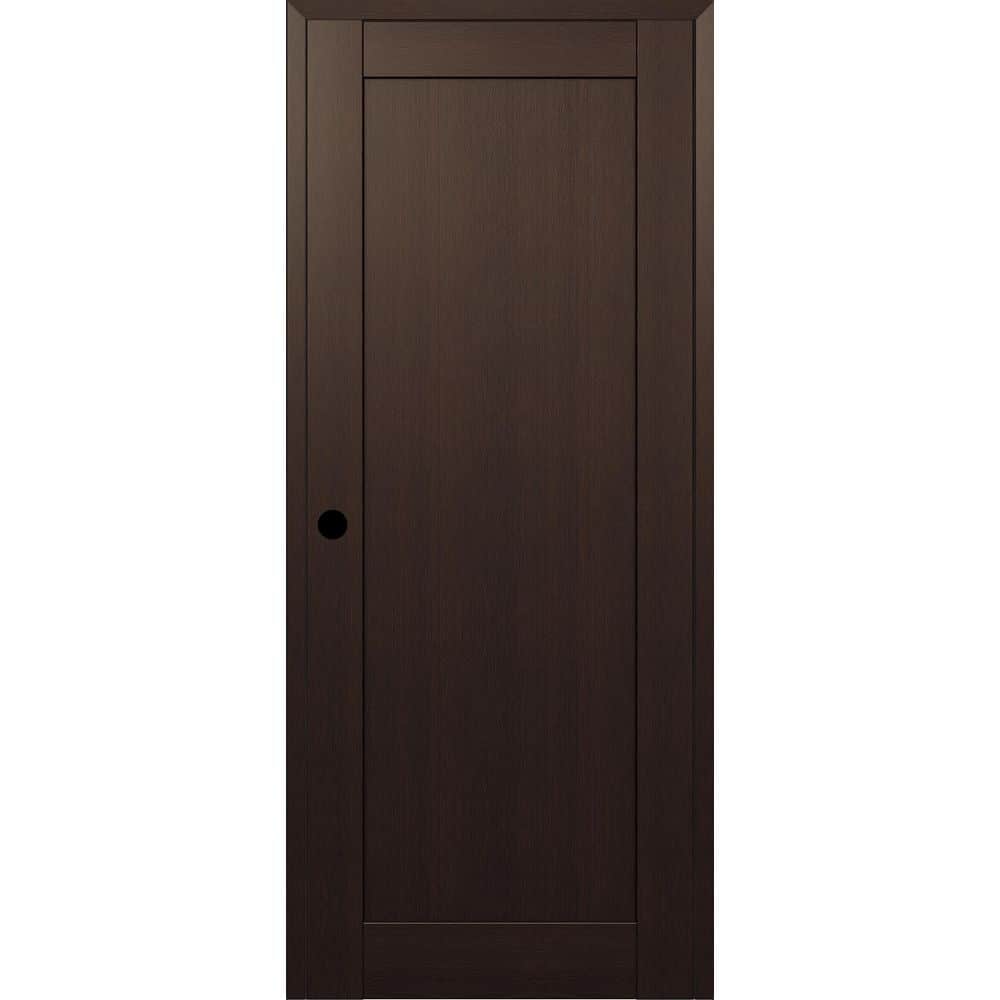 Shaker 1-Panel N DIY-Friendly 18 in. х 80 in. Right-Hand Veralinga Oak Composite Wood Single Prehung Interior Door price history on PriceWatchPro