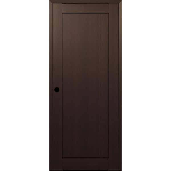 Shaker 1-Panel N DIY-Friendly 36 in. х 80 in. Right-Hand Veralinga Oak Composite Wood Single Prehung Interior Door
