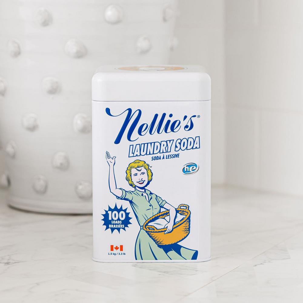 Nellie's All-Natural Non-Toxic Vegan Powdered Laundry Detergent, 100 Loads (3.3lbs) Fresh Scent