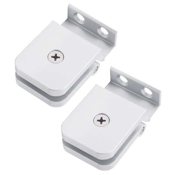 2-Piece Glass Shower Door Hinges Replacement Hinges for Shower Doors, Included Rust Resistant Shower Hardware in Silver