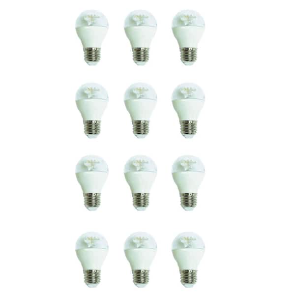 EcoSmart 60-Watt Equivalent G16.5 Dimmable Clear LED Light Bulb, Daylight (12-Pack)
