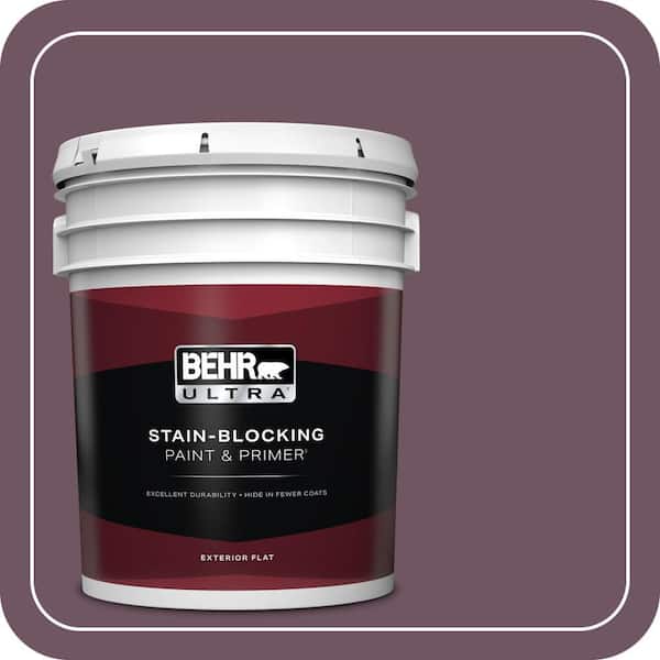BEHR ULTRA 5 gal. #S110-7 Exotic Eggplant Flat Exterior Paint & Primer