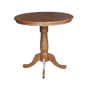 Laurel Distressed Oak 48 in. Oval Solid Wood Gathering Table