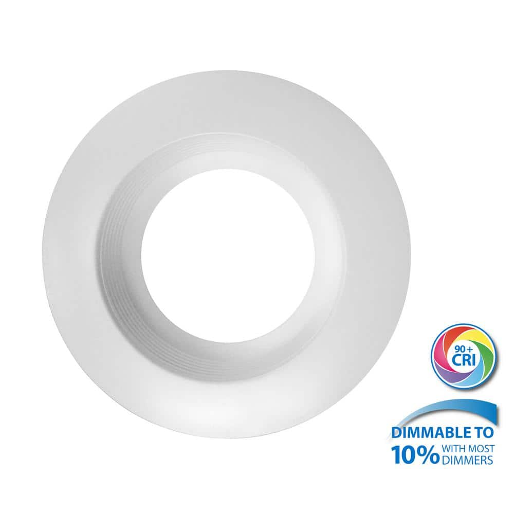7.38-Inch White Aluminum LED Recessed Downlight
