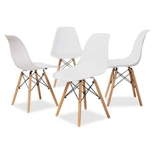 Jaspen White and Oak Brown Dining Chair (Set of 4)