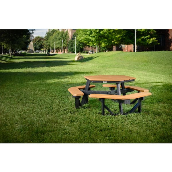 Frog Furnishings Hex Table - Gray PB 6HEXGRA - The Home Depot