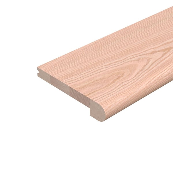Stair Parts 12 in. x 5-1/4 in. x 1-1/8 in. Unfinished Red Oak Landing Tread