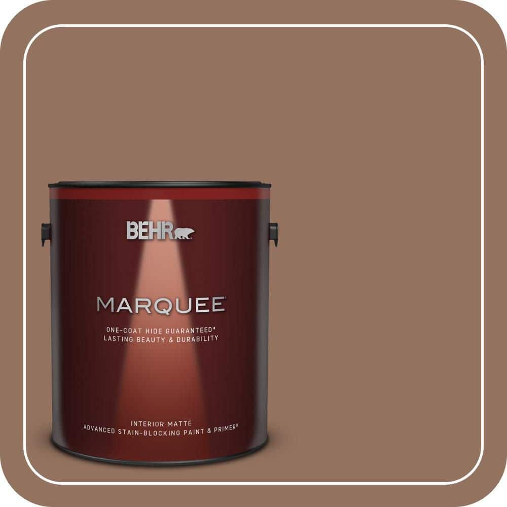 1 gal. #BXC-84 Corral Brown Matte Interior Paint & Primer product image for price tracking