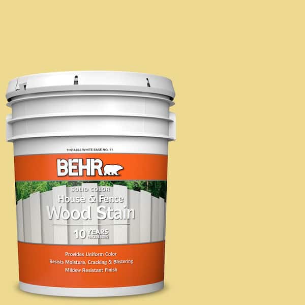 BEHR 5 gal. #P320-4 Pineapple Crush Solid Color House and Fence Exterior Wood Stain