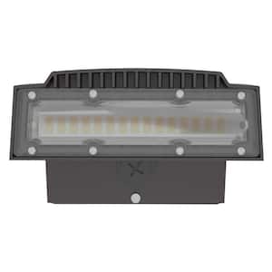 100-Watt Equivalent Integrated LED Bronze Dusk to Dawn Adjustable Wall Pack Light, 3000K/4000K/5000K