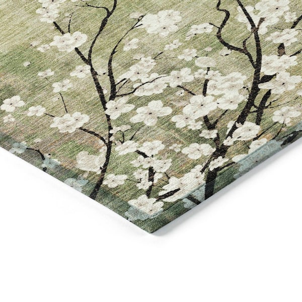 Chantille Machine Washable Indoor/Outdoor Abstract ACN2248 Aloe 10 ft. x 14 ft. Area Rug