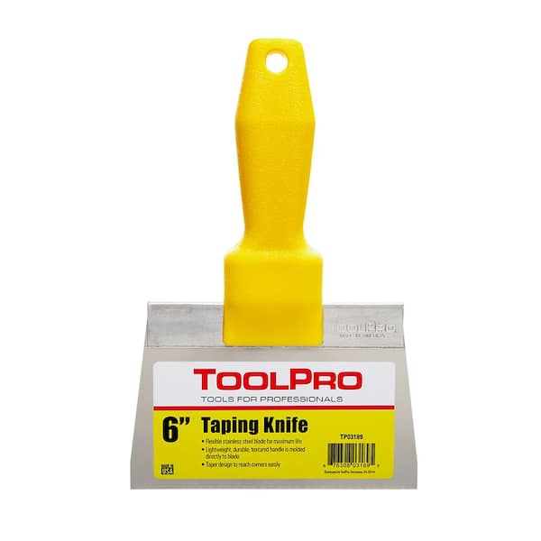 6 in. Stainless Steel Taping Knife with Textured Handle