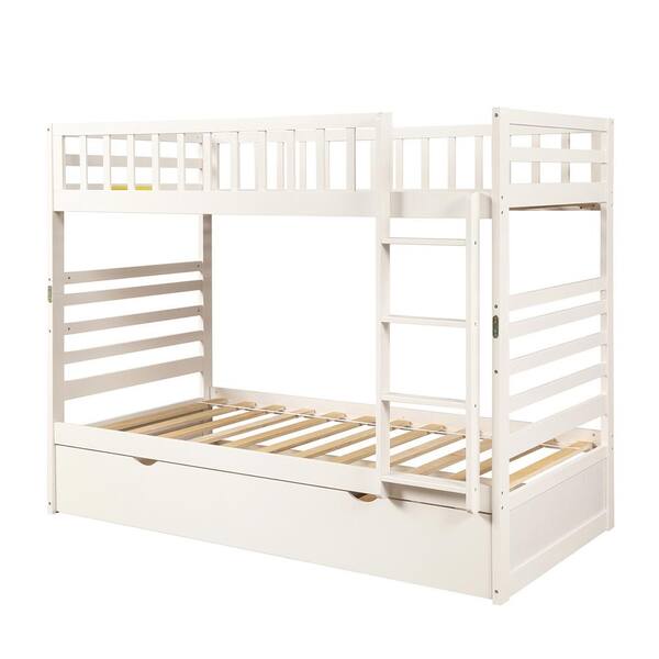 Eer White Twin Over Bunk Bed, Wayfair Twin Bunk Beds With Trundle