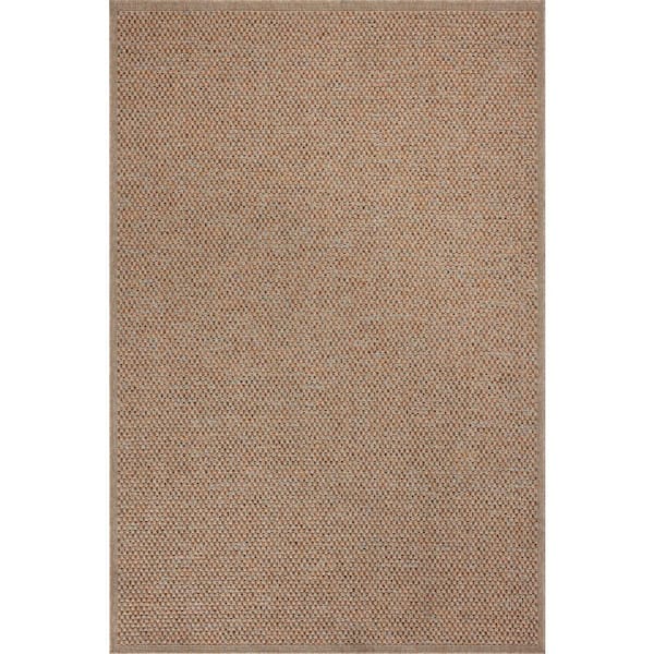 LOLOI II Merrick Oatmeal/Sunrise 18 in. x 18 in. Sample Indoor/Outdoor Area Rug