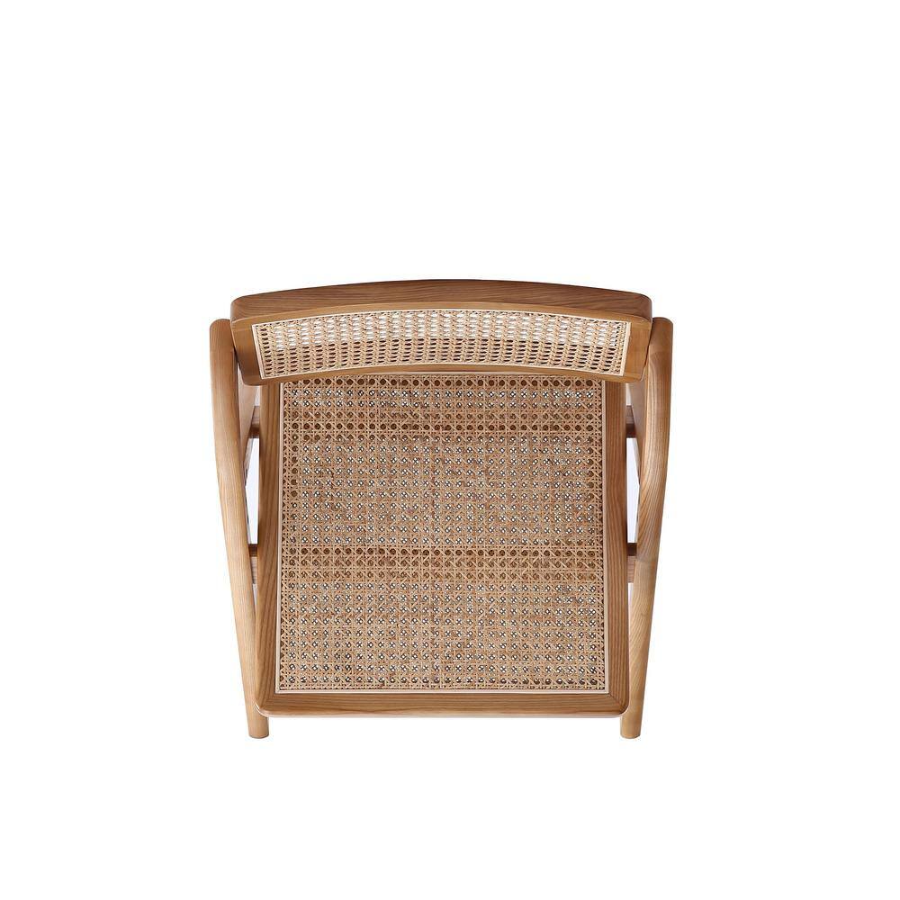 Lambinet Nature Cane Folding Side Chair Set in Ash Wood