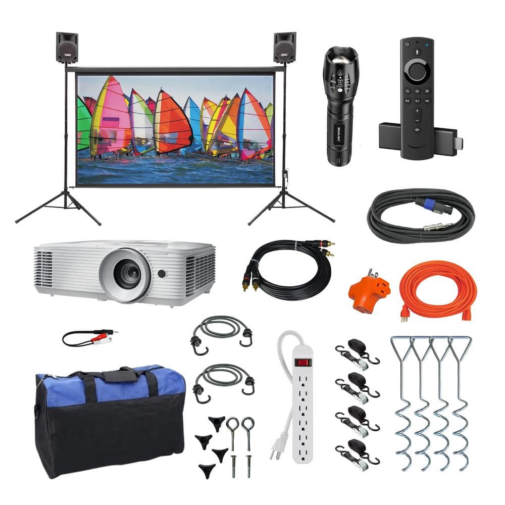 NATURE'S GENERATOR 9 ft. SilverScreen Series Outdoor Theater System ...