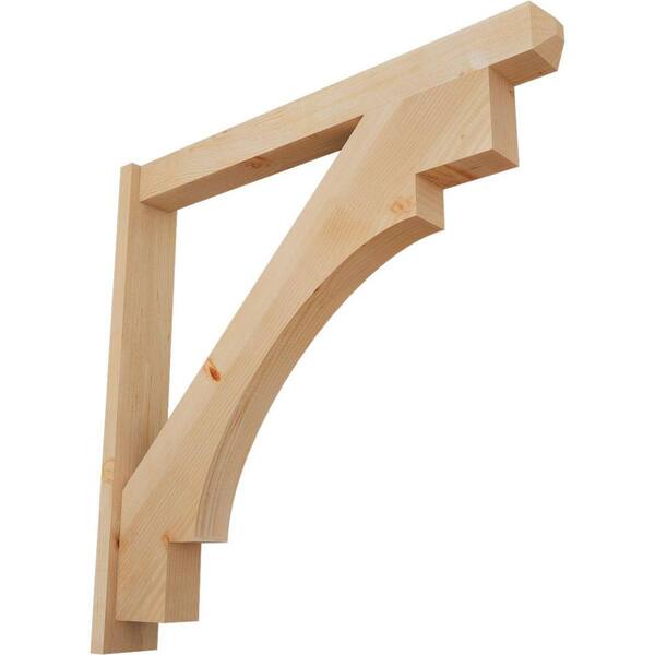 Ekena Millwork 6 in. x 42 in. x 42 in. Merced Craftsman Smooth Douglas Fir Outlooker