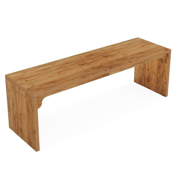 78.7 in. Rectangle Brown Wood Computer Desk, Wooden Long Desk Double Desk Workstation, 2-Person Desk for Home Office