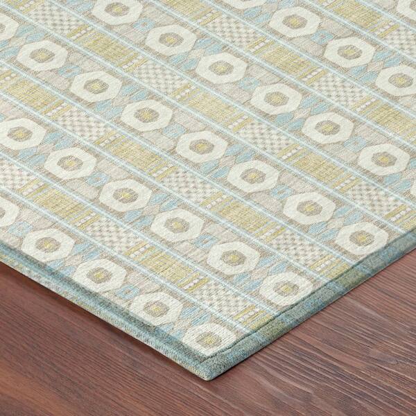 Chantille Machine Washable Indoor/Outdoor Abstract ACN2860 Ivory 10 ft. x 14 ft. Area Rug