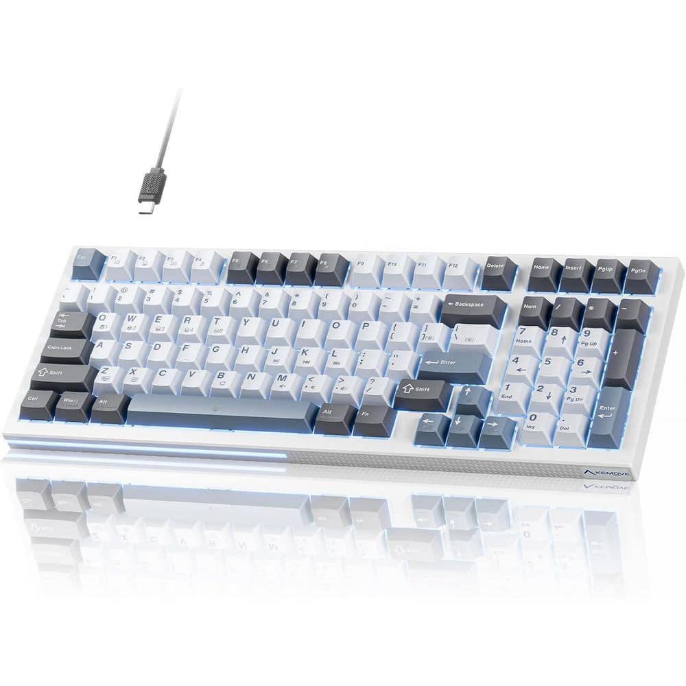 K98SE Mechanical with Gaming Keyboard-98 Keys, LED Backlit, Programmable, Pre-lubed Red Switches, Sound Dampening Foam price history on PriceWatchPro