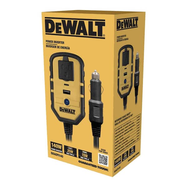 9/o - Finance DEWALT DXAEPI140 Power Inverter 140W Car Converter