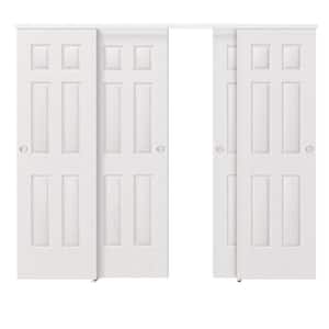 TENONER 60 in. x 80 in. 6-Panel Honeycomb Core White Primed MDF