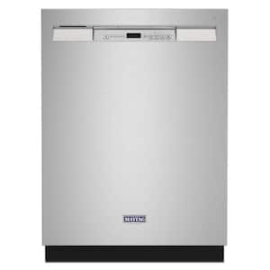 24 in. Fingerprint Resistant Stainless Front Control Built-In Tall Tub Dishwasher with Dual Power Filtration, 50 dBA