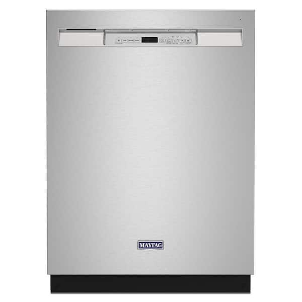 24 in. Fingerprint Resistant Stainless Front Control Built-In Tall Tub Dishwasher with Dual Power Filtration, 50 dBA