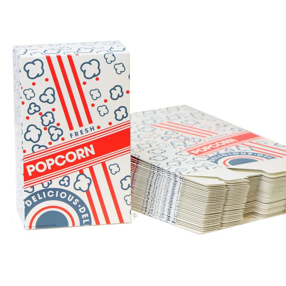 Red, White and Blue Closable Popcorn Box, Small, 25 count