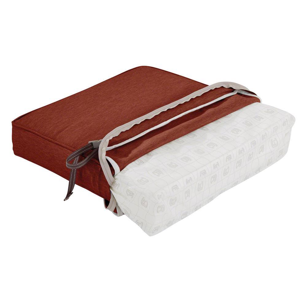 Heather Henna Red FadeSafe 41" Patio Bench Cushion