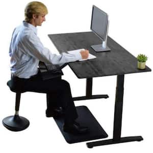 Amelia 30 in. Rectangular Black MDF Standing Desk with Power Outlet and Adjustable Height